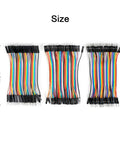 Multicolor Breadboard Jumper Wire Kit With 240 Pieces, 20Cm And 10Cm Cables For Arduino Projects, Dupont M2M F2F Pack shown in 10cm bundles