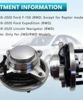 2 Pack Front Wheel Bearing Hub Assembly 515176 Fits Ford F150 2018 2019 2020 RWD Replacement Hubs side view