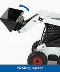 Skid Steer Farm Toy Playset 1 To 32 Scale Die Cast Metal Construction With Realistic Bobcat Look pivoting bucket detail
