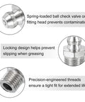 Detailed view of Nickel Plated Steel Heavy Duty Grease Fittings Kit 45 Piece Set features and descriptions