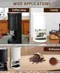 Locked In 58Mm Automatic Coffee Tamper Machine Featuring Responsive Touchpad And Adjustable 5 To 30Kg Pressure For Flawless Packing And Consistent Pulls Every Day in coffee shop and home settings.