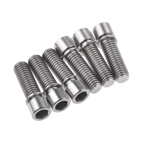 Six M8x25mm titanium bolts with washers for BMX stem