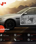 Power Window Regulator Replacement Without Motor For BMW E90 E91 Rear Left Driver Side installation view in car