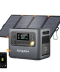 Beefy 2400W Portable Power Station With 400W Solar Panel And 2048Wh LiFePO4 Battery, device showing digital display