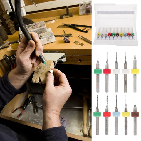 Dope Carbide Micro Drill Bits Set For Jewelry Making And PCB Engraving 30 Pieces Assorted Sizes 0.1 To 3.0mm tool in use