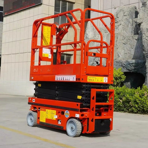 Heavy Duty Hydraulic Lift Platform Production Line Docking Table in vibrant orange with precision height adjustment features.