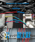 100 Pcs Heat Shrink Wire Connectors 16-14 AWG Tinned Copper Core Waterproof Crimp Butt Terminals UL Certified used in automotive and electrical setups
