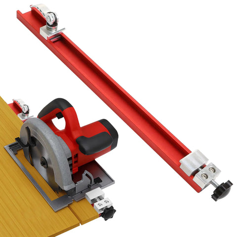 Adjustable Circular Saw Guide Rail Aluminum Alloy Universal Base Jig For Precision Milling And Edge Woodworking Fits 12 Inch Base
