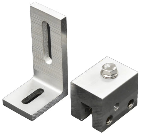 Rock Solid Hella Secure Standing Seam Metal Roof Clamp With L Bracket For Solar Panels And Snow Guards Quick Setup Design close-up view of aluminum components