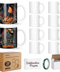 11 Oz Sublimation White Ceramic Mugs Set Of 24 Blank Coffee Cups Microwave Safe For Crafts Do It Yourself Printing