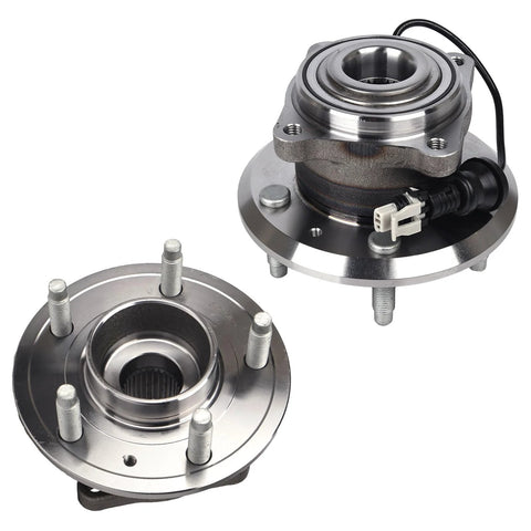 Rear Wheel Bearing And Hub Assembly With ABS For Chevy Equinox Pontiac Torrent Saturn Vue Suzuki XL7 Captiva Sport 2012 2015 5 Lug Pair Direct Fit Replacement OEM Quality Durable Performance Bolt In DIY Ready