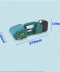 Built Tough Portable Electric Strapping Machine With 6000Mah Battery Handheld Automatic Hot Melt Tool For 9 To 16Mm Plastic Pet Pp Strap Belts, 370mm long.