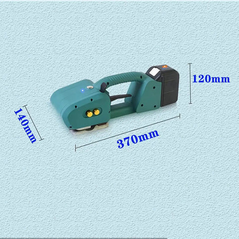 Built Tough Portable Electric Strapping Machine With 6000Mah Battery Handheld Automatic Hot Melt Tool For 9 To 16Mm Plastic Pet Pp Strap Belts, 370mm long.