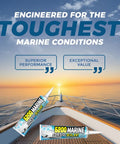 Beast Mode Tough Marine Sealant Adhesive Fast Cure For Above And Below Waterline Bonding And Sealing On Boats 3oz Black