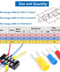 245 Pcs Fork Spade Wire Connectors Kit For 22-16 16-14 12-10 AWG M4 U Type Crimp Terminals Tinned Red Blue Yellow Color Set