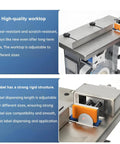 Xoiasth Semi Automatic Corner Labeling Machine With Plc Microcomputer Control worktop showing adjustable, scratch-resistant surface and label dispenser.