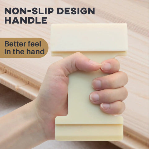 Hand holding 4-in-1 Nylon Tapping Block Kit For Laminate And Wood Flooring Installation with non-slip handle