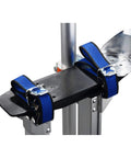 Adjustable Drywall Stilts for Painting and Cleaning, 24 to 40 Inches, Lightweight Aluminum Construction, footplate and straps view.