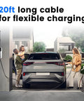 Portable J1772 EV Charger With 20Ft Cable For Level 1 And Level 2 Charging ETL Certified in use charging an electric vehicle
