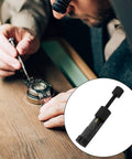 Watch Link Removal Kit For Adjustable Straps Portable Tool Kit With Spring Bar Removers And Pin Removers in use on watch band
