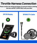Ebike Display DPC18 For BBS01B BBS02B BBSHD UART Version Mid Drive Motor next to BAFANG 1T4 cable diagram