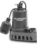 1/2 HP Thermoplastic Submersible Sump Pump With Tethered Float Switch For Heavy Duty Water Removal Up To 3,300 GPH And 25 Ft Lift
