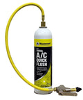 Total A C Quick Flush Kit For Inner System Cleaning With O Ring Safe Non Flammable And Non Corrosive Fluid Pressurized Can For Fast Easy Auto And Refrigeration AC Service And Purge, yellow hose and spray can