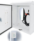 Slick Outdoor Electric Vehicle Charger Cover With Viewing Window For Tesla And Universal Wall Box weatherproof design with steel shell.