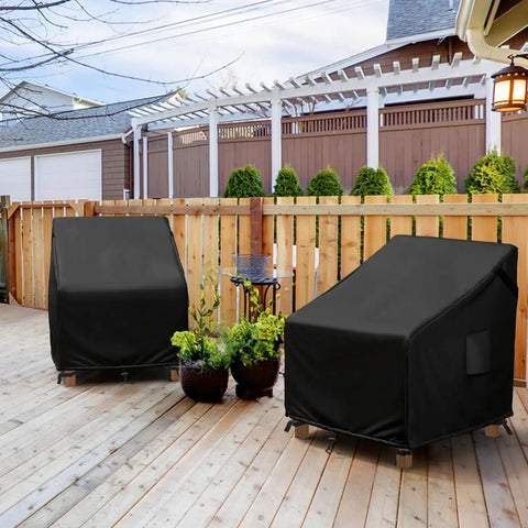 Outdoor Chair Covers Waterproof Built To Last Heavy Duty UV Resistant For Rocking Adirondack And Wicker Chairs Up To 35W X 37D X 36H Inches Two Pack With Air Vents And Handles For Easy Fit And All Weather Protection