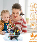 360 Degree Rotating Stunt Trike Toy Car With Music And Lights, Super Cool Electric Toy Motorcycle For Kids, Interactive Musical Toy For Toddlers, Kid Friendly Durable Safe Entertainment Gift For Christmas And Birthday with mom and child