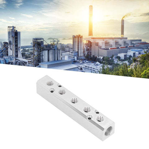 Aluminum Compressed Air Manifold Block High Pressure Proof Pneumatic Splitter With Fast Connector For Compressors Pumps And Machines