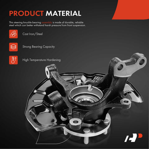 Front Left Steering Knuckle And Wheel Bearing Hub Assembly For Toyota Camry 2007-2011 And Lexus ES350 2007-2012 Driver Side
