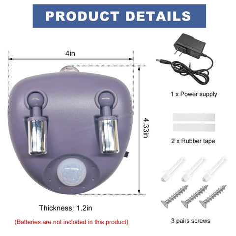 Laser Parking Guide Sensor With 360 Degree Adjustable Wide Angles Garage Parking Aid Kit Includes AC Adapter shown with components