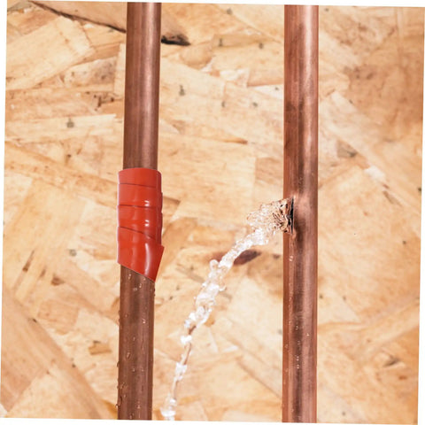 Waterproof Sealant Tape 1.5 Inch Flexible Rubberized Repair Tape for Pipes and Buckets Heavy Duty Leak Stopper installed on pipe