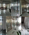 Clear Acrylic Push Pull Door Handle Set For Double Sided Use On Shower Barn Hotel And Patio Doors With Easy Installation