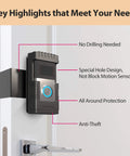 Anti Theft Video Doorbell Mount For Ring And Blink Models 1 2 3 3 Plus 4 2020 2023 And Blink 2021 No Drill Adjustable Bracket installed on door