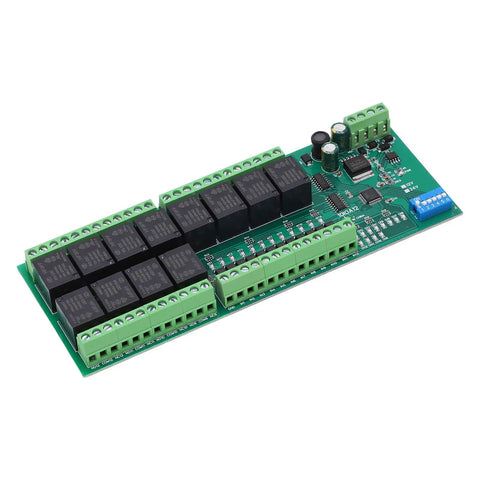 12 Channel Relay Module With Protection And Optically Isolated Inputs, Hardware Reset, 12 Relay Outputs, Safe Operation, top view