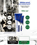 Wall Repair Paste Kit For Drywall Cracks And Nail Holes, Quick And Easy Spackle Cream with Scraper, Before and After Use Illustration