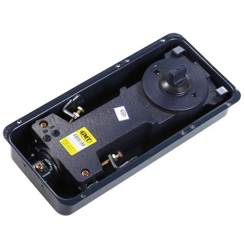 Heavy Duty Floor Spring Glass Door Hinge Auto Closing For Wide Openings Up To 264 Lbs, durable black metal hinge