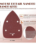 Ditch The Dust For Good With These 20Pcs Hook And Loop Sanding Discs Made From Premium Aluminum Oxide, Mouse detail sander sandpaper with airflow holes.