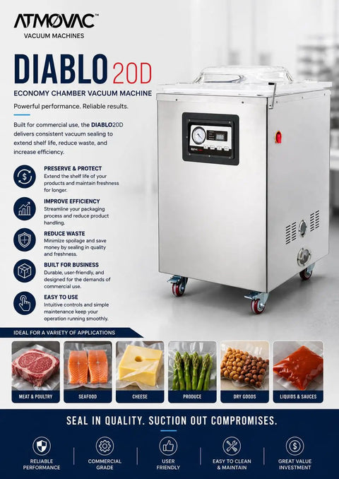 Heavy Duty Commercial Chamber Vacuum Sealer Featuring Dual 20 Inch Seal Bars For Restaurant Butcher Shop Kitchen Use Electric Floor Packing Station Daily Grind Shop Staple with stainless steel finish and intuitive controls.
