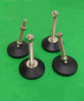 Adjustable Leveling Feet For Furniture, Stainless Steel And Nylon Support Legs, Non Skid Pads, Easy Height Adjustment, Quick No Tool Setup, Heavy Duty Stability For Tables, Desks, Sofas, Cabinets, And More, Multiple Size Options, four black feet