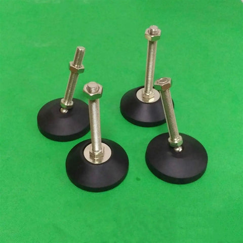 Adjustable Leveling Feet For Furniture, Stainless Steel And Nylon Support Legs, Non Skid Pads, Easy Height Adjustment, Quick No Tool Setup, Heavy Duty Stability For Tables, Desks, Sofas, Cabinets, And More, Multiple Size Options, four black feet