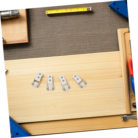 Set Of Six Premium Nylon Sliding Door Rollers With Cabinet Track Pulleys For Wardrobe Wheel Replacement setup on a wood surface.
