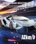Officially Licensed Lamborghini Remote Control Car One Six Scale Lambo Toy Car With LED Lights 2.4GHz RC Car in motion at 12 km/h