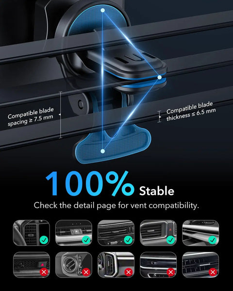 MagSafe Car Mount Charger With 15W Wireless Charging For Air Vent Dashboard Phone Holder compatibility chart