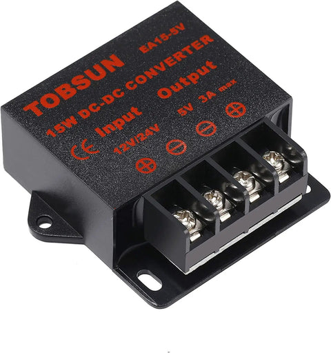 12V Or 24V To 5V 3A Buck Converter Power Supply Module With 95 Percent Efficiency 15W Output Low Ripple Under Fifty Millivolts