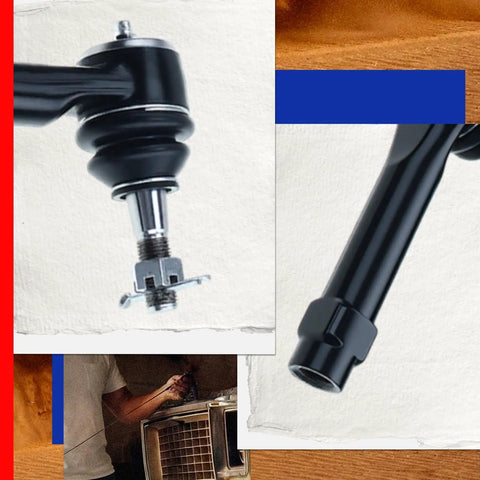 4 Piece Inner And Outer Tie Rod End Kit For Chevy Impala, Impala Limited, Monte Carlo And Grand Prix - 2 Inner, 2 Outer, Easy Install, Durable Steering Linkage Replacement close-up of inner and outer ends