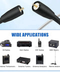Coax Cable 18ft With Waterproof Sleeve For Outdoor Use, RG8X Coaxial Cable With PL259 Male Connectors, Wide Applications