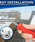 Image of Rugged Bed Slat Holders With Heavy Duty Screws For IKEA Malm And Hemnes Frames being installed with a Phillips screwdriver.